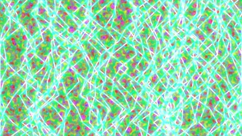 Abstract Digital Geometric Network Pattern with Glowing Cyber Grid Lines Stock Footage 339798607