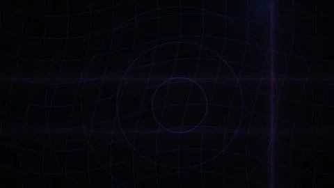 Abstract Digital Geometric Pattern with Glowing Pulsing Light Lines. Stock Footage 341779632