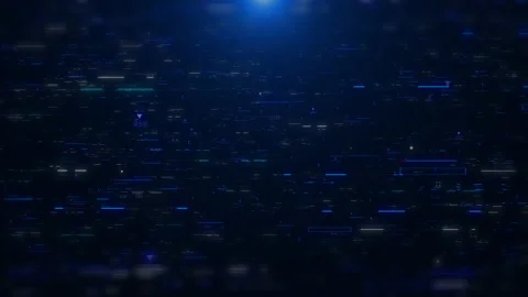 Abstract digital geometric shape particles fly through concept background. Stock Footage 239173406