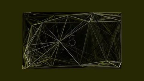 Abstract digital geometry pattern connecting nodes, futuristic data stream .. Stock Footage 342203468