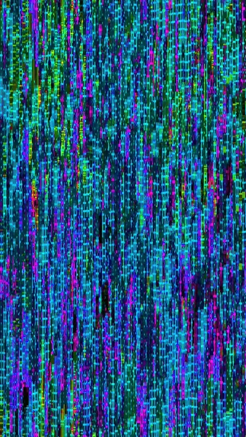Abstract Digital Glitch 4K Vertical — Bad TV VJ Overlay Loop Stock Footage 329786834