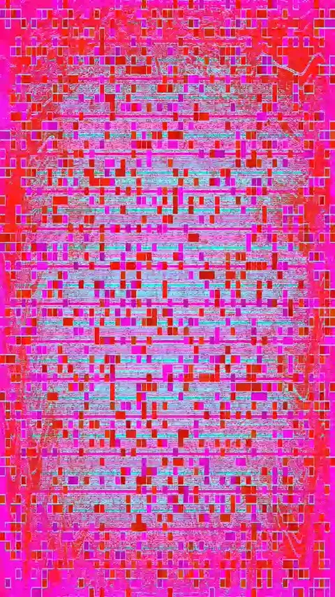 Abstract Digital Glitch 4K Vertical — Bad TV VJ Overlay Loop Stock Footage 329816473
