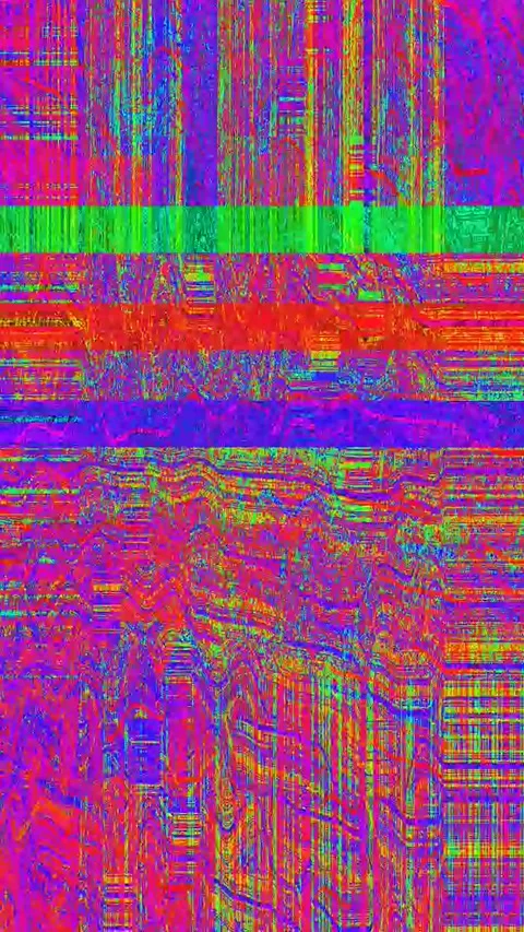 Abstract Digital Glitch 4K Vertical — Bad TV VJ Overlay Loop Stock Footage 329819304