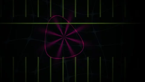 Abstract Digital Glitch Animation Featuring Pulsing Geometric Star Patterns. Stock Footage 341779631