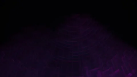 Abstract Digital Glitch Animation with Pulsing Purple Geometric Light Pattern Stock Footage 340494709