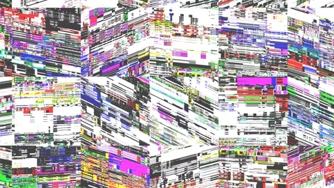 Abstract Digital Glitch Art Background with Distorted Pixels and Corrupted .. Stock Footage 339934740