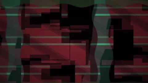 Abstract Digital Glitch Art Background with Dynamic Geometric Shapes and Si.. Stock Footage 340494565