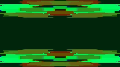 Abstract digital glitch art background with horizontal green and brown Stock Footage 341105100
