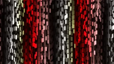 Abstract digital glitch art background of vibrant red, black, and white pixel Stock Footage 342203464
