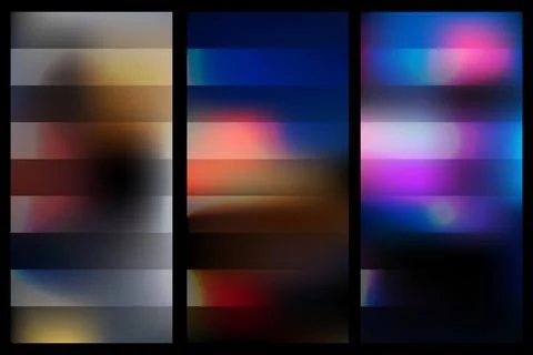 Abstract digital glitch art background with horizontal color bands Stock Illustration