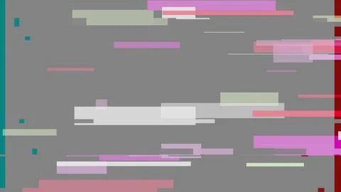 Abstract Digital Glitch Art Background with Pink and White Distortion Lines.. Stockillustratie