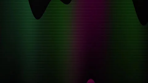 Abstract digital glitch art with dark green and purple light leak effects. Stock Footage 334444246