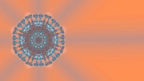 Abstract digital glitch art pattern in blue shades warning damage over orange Stock Footage 124793564