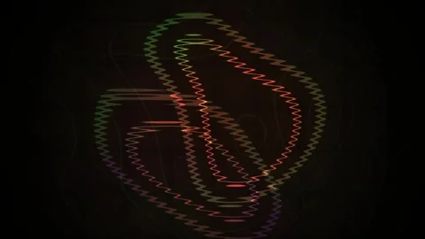 Abstract Digital Glitch Art with Pulsing Neon Light Patterns. Stock Footage 340494687
