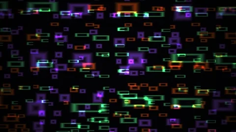 Abstract Digital Glitch Art with Rapid Flickering Geometric Patterns and Da.. Stock Footage 341779728