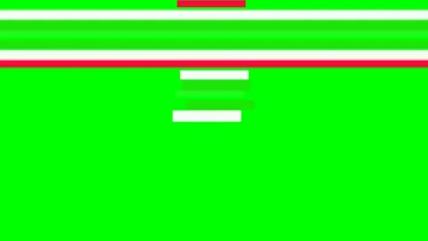 Abstract digital glitch art with red and white horizontal stripes on green Video stock 340902902