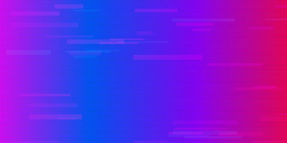 Abstract digital glitch background with blue and purple lines Stock Illustration