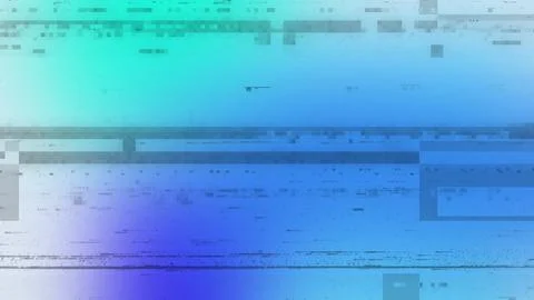 Abstract digital glitch background with blue and cyan gradient horizontal d.. Stock Illustration
