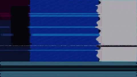 Abstract digital glitch background with crt scanline texture. Magenta and t.. Stock Footage 346827271