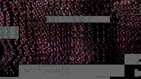 Abstract digital glitch background with distorted pixels and fragmented RGB Stock Footage 321704787