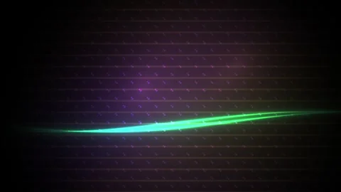 Abstract Digital Glitch Background with Glowing Green Wave Line. Stock Footage 340495216