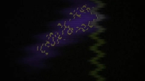 Abstract Digital Glitch Background with Glowing Geometric Wave Patterns. Stock Footage 340525502