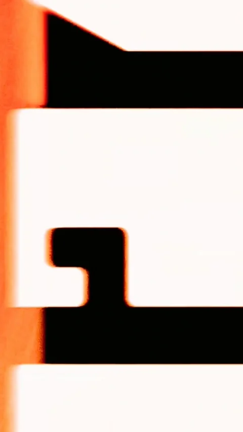 Abstract digital glitch background with horizontal dark shapes and light glowing Stock Footage 347485030