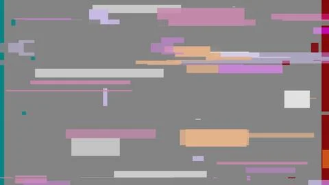 Abstract Digital Glitch Background with Horizontal Scanlines and Colorful P.. Stockillustratie