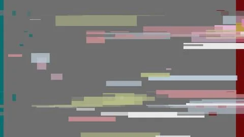 Abstract Digital Glitch Background with Horizontal Lines and Colorful Pixel.. Stock Illustration