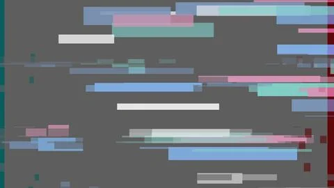 Abstract digital glitch background with horizontal scan lines and colorful .. Stockillustratie