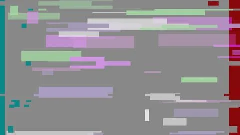 Abstract digital glitch background with horizontal lines and colorful disto.. Stock Illustration