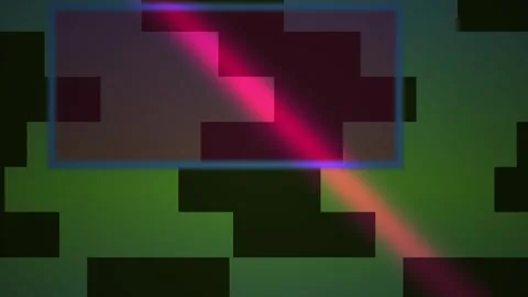 Abstract Digital Glitch Background with Moving Geometric Pixel Blocks and L.. Stock Footage 340495097