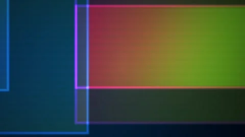 Abstract Digital Glitch Background with Neon Geometric Shapes and Chromatic.. Stock Footage 341779902