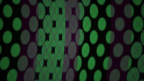 Abstract Digital Glitch Background with Pulsing Green Geometric Dot Patterns. Stock Footage 340495912