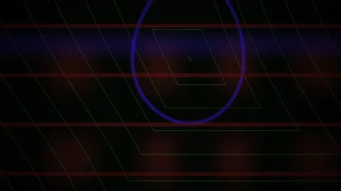 Abstract Digital Glitch Background with Pulsing Geometric Shapes and Dark C.. Stock Footage 341779888