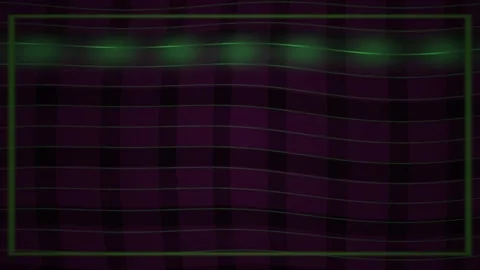 Abstract Digital Glitch Background with Pulsing Green Light Effect. Stock Footage 341779930