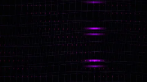 Abstract Digital Glitch Background with Pulsing Purple Light Effects. Stock Footage 341780005