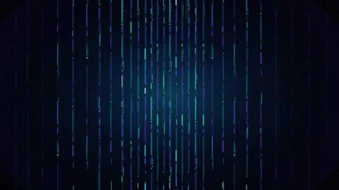 Abstract digital glitch background, with vertical neon, data lines and, cyb.. Stockbeeldmateriaal 348331862