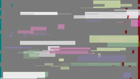 Abstract Digital Glitch Background with VHS Noise, Pixel Distortions, and C.. Stock Illustration