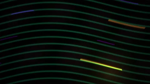 Abstract Digital Glitch Background with Wavy Neon Lines and Data Corruption.. Stock Footage 340496495