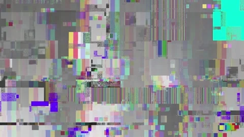 Abstract digital glitch effect animation, data corruption background Stock Footage 332374423