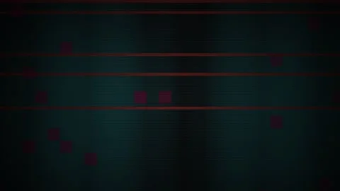 Abstract Digital Glitch Effect Background with Red Horizontal Lines. Stock Footage 334444582
