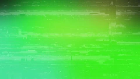 Abstract digital glitch effect background with vibrant green gradient color.. Stockillustratie