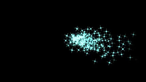 Abstract Digital Glitch Effect with Cyan Particles Stock Footage 330919677