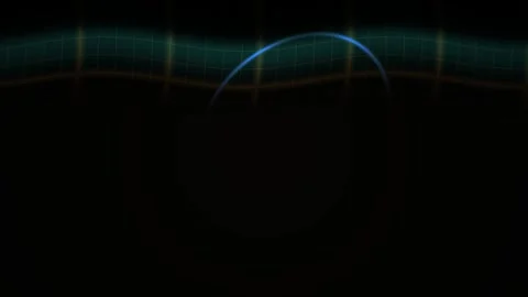 Abstract Digital Glitch Effect with Glowing Neon Lines and Geometric Square.. Stock Footage 340496577
