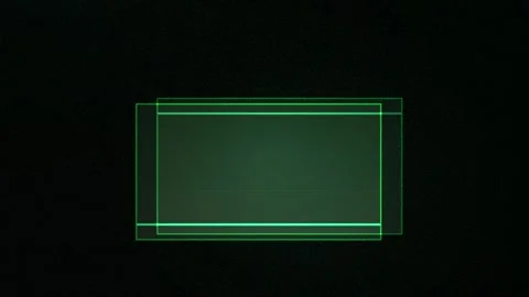 Abstract Digital Glitch Effect with Glowing Green Rectangular Frames on Dar.. Stock Footage 340505341