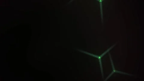 Abstract Digital Glitch Effect with Glowing Green Geometric Lines on Dark B.. Stock Footage 341780102