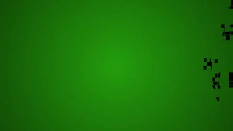 Abstract Digital Glitch Effect with Green Geometric Blocks and Data Corruptio Stock Footage 334444867