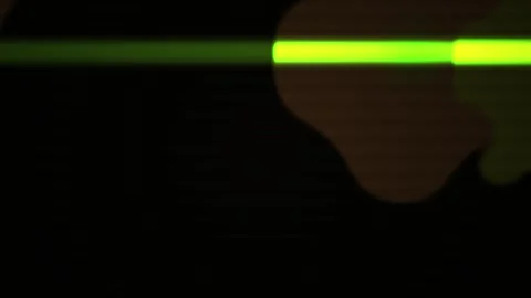 Abstract Digital Glitch Effect with Green Horizontal Scan Lines and Organic.. Stock Footage 341780132
