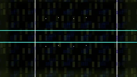 Abstract Digital Glitch Effect with Moving Geometric Grid Lines and Data Nois Stock Footage 341780143